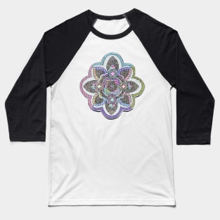 Pastel Swirl Mandala Baseball T-Shirt